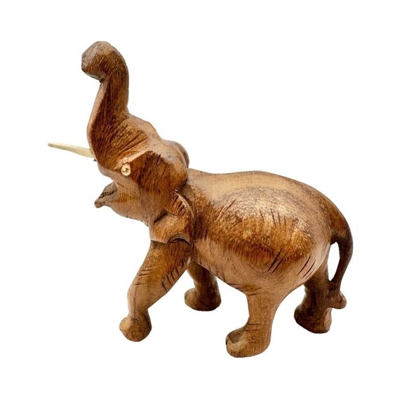 Set of 3 Wooden Animal Figures Elephant Ox Antelope Hand Carved in Kenya - Picture 10 of 16